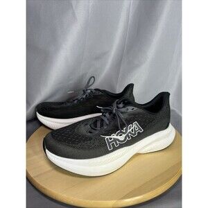 Mens Size 9 D Hoka One One Mach 6 Black White Shoe 1147834